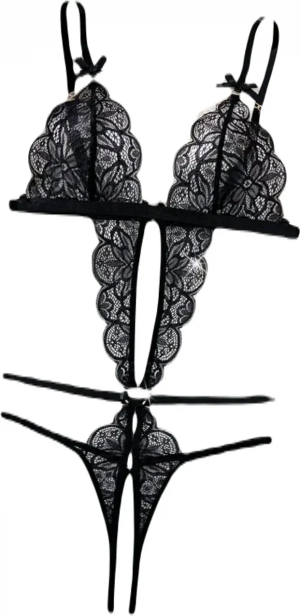 One piece with strap in black