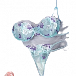 two piece floral blue set