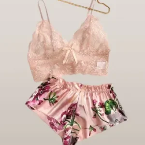 Floral two piece spagetti set
