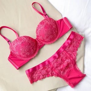 Set of color lace and bra set