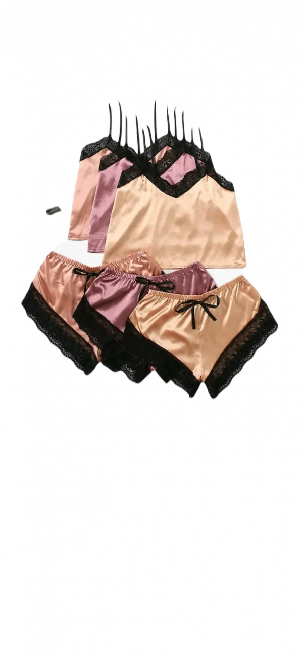 Satin Lace bra and panty set